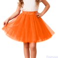 thumbnail image 2 of Fozruso Girls Tutu Skirt Girls Tutu Skirt With Elastic Waistband Layered Dance Skirt For Kids Party Performance And Play(Orange), 2 of 6