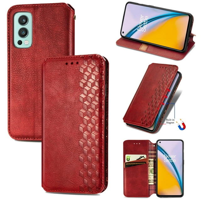 Étui pour OnePlus Nord 2 5G Housse Magnétique Protectrice Portefeuille à Rabat
