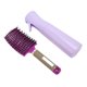 thumbnail image 4 of Cepillo desenredante para el cabello, dientes redondeados, huecos, para uso en seco y húmedo, peine curvo con ventilación y botella rociadora, color rosa, 4 of 14