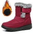 thumbnail image 3 of Women's Waterproof Winter Snow Boots - Mid-Calf Warm Boots with Faux Fur Collar and Buckle Detail for Cold Weather, 3 of 10
