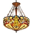 thumbnail image 1 of RADIANCE Goods Tiffany-Style 4 Light Inverted Ceiling Pendant 24" Shade, 1 of 2