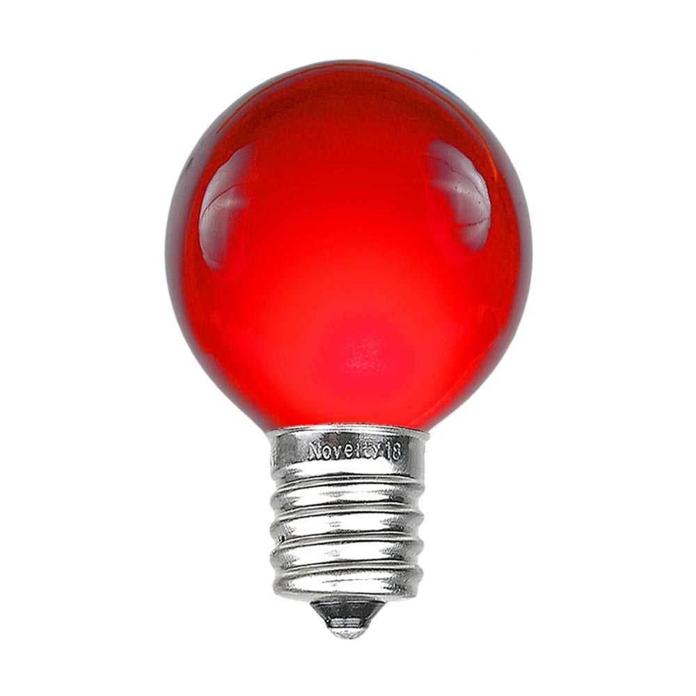 Novelty Lights 25 Feet Red G30 Globe Outdoor Patio String Lights, Black Wire