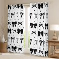 thumbnail image 2 of jejeloiu Cartoon Cute Bowknot Black Out Curtains,Kawaii Polka Dots Curtains Pack of 2 (42x63 Each) For Teens, 2 of 6