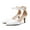 WHITE, variant on BURUDANI Women's Chunky Low Heels Sandals Ankle Strap Wedding Shoes