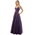 thumbnail image 3 of City Studios Juniors Purple Glitter Lace-Up-Back Evening Gown Dress, 3 of 3