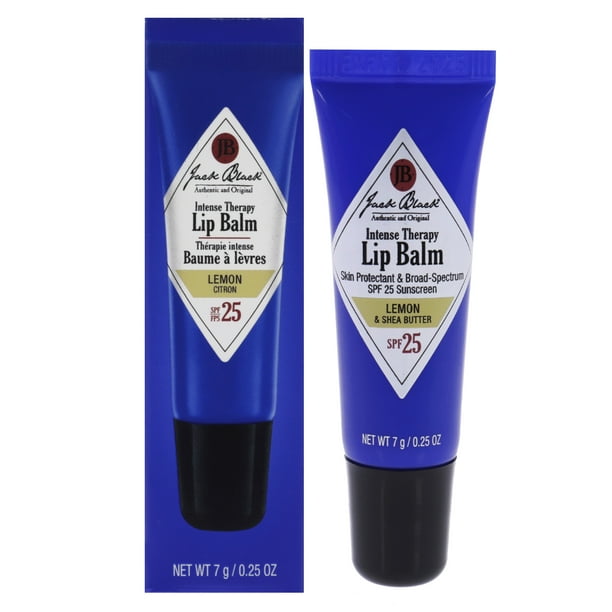 Intense Therapy Lip Balm SPF 25 Lemon and Shea Butter by Jack Black for Men 0.25 oz Lip Blam
