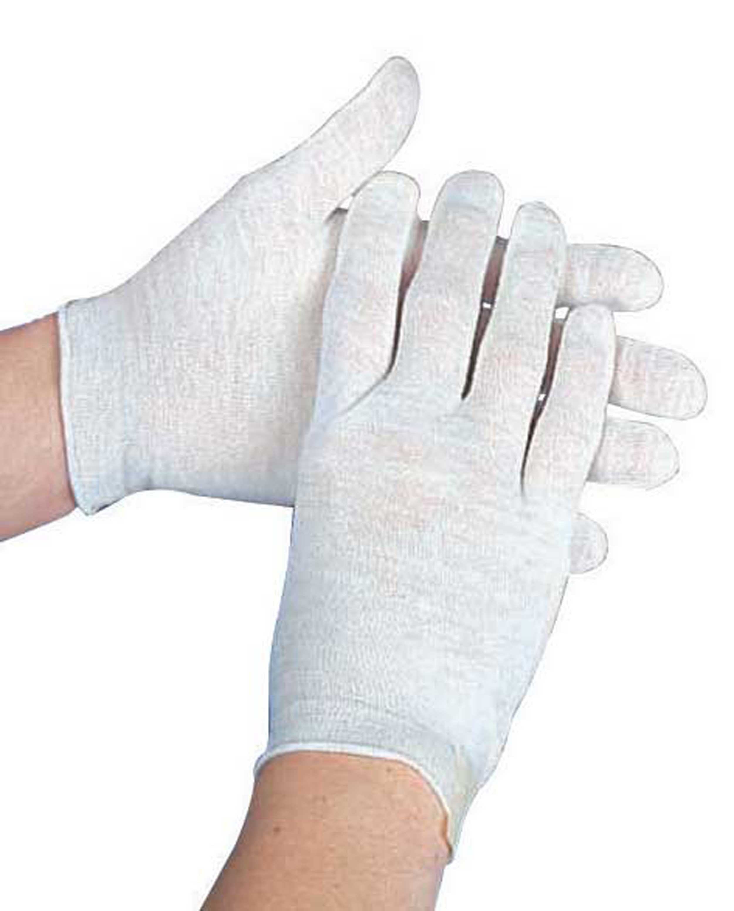 MOISTURISING WHITE cotton gloves  for ladies 100%soft cotton  10 x pairs 