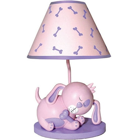 Puppy Lamp in Pink & Lavender