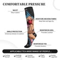 thumbnail image 2 of Sikiie Blue Dinosaur 1 Pairs Compression Socks for Men and Women 15-20 mmHg Running Support Socks, 2 of 7