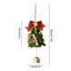 thumbnail image 3 of Adornos De Terciopelo Guirnalda colgante de ratán con forma de árbol de Navidad y cascabeles para decorar la puerta en Navidad (1 unidad, 19 x 12 x 7 cm) [B] Rkxzt, 3 of 8