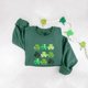 thumbnail image 4 of Tops de Cuello Redondo para las Mujeres Día de San Patricio Impreso Manga Larga Suéter Suéter Acogedor Invierno, Suéteres de Invierno para las Mujeres, 4 of 6