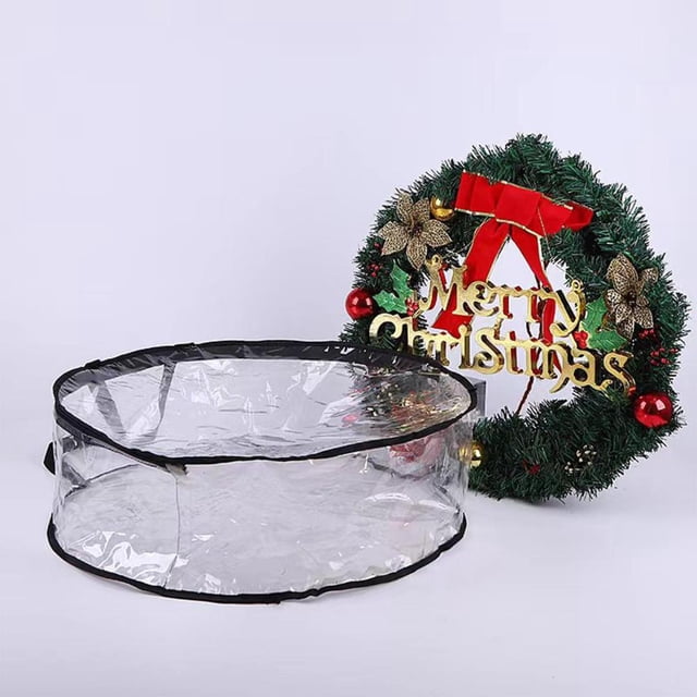 Feltree Sac de Rangement Transparent en PVC Sac de Rangement Rond