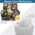thumbnail image 4 of HELLHERO Skull Print Recliner Couch Covers That Stay in Place Hippie Flower Print Recliner Chair Covers Slipcovers with Storage Pockets Dust-proof Washable, 4 of 8