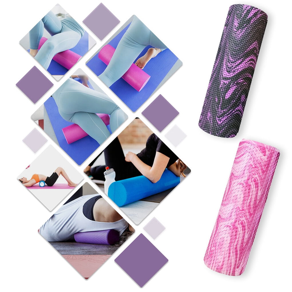 Rouleau De Massage En Mousse EVA - 30x15 Cm - Pour Dos, Muscles, Yoga, Récupération Sportive - Couleurs Assorties - 3