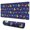 DarkBlue Dinosaurs, variant on Long Mouse Pads for Desk,DarkBlue Sunflower Bee Pattern Desk Mats on Top Of Desks, Desk Mouse Pad Extra Large with 3mm Non-Slip Base and Stitched Edge for Gaming,Office,Work,Home 31.5"x11.8"