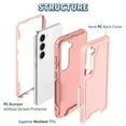 thumbnail image 2 of Heavy Duty Hybrid Case for Samsung Galaxy S23 Plus Full Body Protection Hard PC Cover Soft TPU Bumper Scratch Resistant Shockproof Case for Samsung S23+,Blue, 2 of 7