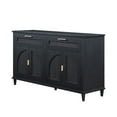 thumbnail image 5 of Beautiful Drew Rattan Media Console with Teched Away Drawer by Drew Barrymore, Black Finish, 5 of 13