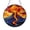 Acrylic 3.5 Inch, variant on Volcano Stained Glass Style Suncatcher, Fantasy Erupting Mountain Window Hanging Art Decor, Dramatic Nature Landscape Home Window Decoration