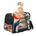 thumbnail image 6 of Peach Sherpa 900D Oxford Cloth Pet Carrier Bag with Nylon Webbing, 17x10x11.8 in, Fabric Base Material, Travel Friendly and Durable Transport for Small a, 6 of 7