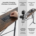 thumbnail image 5 of AstrPthylx 78" Narrow Sofa Console Table with Outlets & x-Brace - Slim Behind Couch Table, Adjustable Height, 2-Pack for Living Room, 5 of 10