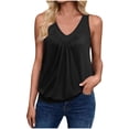 thumbnail image 2 of UPPADA Womens Tank Tops Summer Sleeveless Shirts Ladies Ribbed Wide Shoulder Straps Tees Racerback Tight Slim Fitted Workout Tank Tops Fitted Tops Racer Back Blouses, Today Clearance Women, 2 of 8