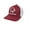 Garnet Red with White Mesh, variant on Heritage Pride Logo Georgia State Cotton Boll Southern Men's Trucker Hat-Garnet Red, White Mesh