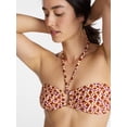 thumbnail image 4 of Time and Tru Women's and Women's Plus O Ring Bandeau Bikini Top, Sizes XS-3X, 4 of 5