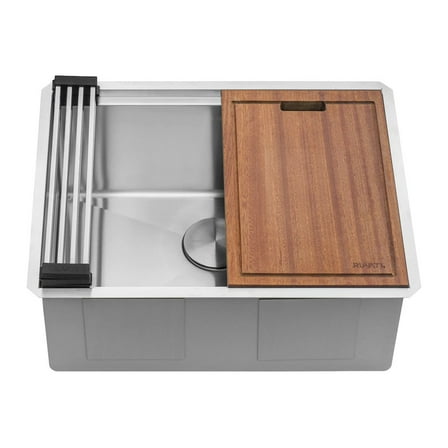 Ruvati 27 x 19 x 12 inch Deep Laundry Utility Workstation Sink Undermount 16 Gauge