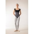 thumbnail image 5 of Slemon Women's Ballet Leotard, Square Neck Floral Lace Cap Sleeve Dance Bodysuit, 5 of 11