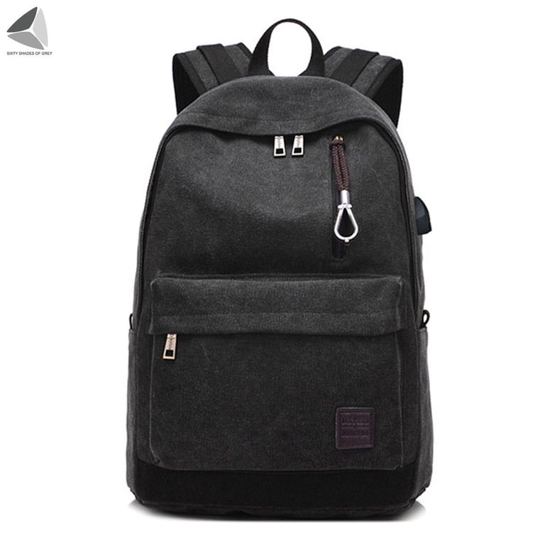 PULLIMORE Canvas Laptop Backpack, Waterproof School Backpack  display picture 3