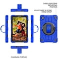 thumbnail image 3 of ELEHOLD Case for Samsung Tab A7 Lite 8.7 (2021), Heavy Duty Shockproof Case with Pencil Holder/Stand/Hand Strap/Shoulder Belt, Rugged Protective Cover for Boys Girls,Blue, 3 of 9