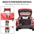 thumbnail image 6 of Collapsible Folding Utility Wagon Cart with Wheels for Kids, Collapsible Folding Outdoor Beach Wagon w/adjustable handle, Beach Wagon for Camping, Concerts, Sporting Events, Beach, Red, S10480, 6 of 8