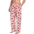 thumbnail image 6 of Salouo Flowers And Ladybugs Print Pajama Pants for Men, Lounge Pants Elastic Waistband Casual Men's sleepwear Loungewear Sleep Pajama Pant -X-Large, 6 of 7