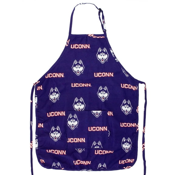 Connecticut Huskies Tailgating or Grilling Apron With 9" Pocket, Fully Adjustable