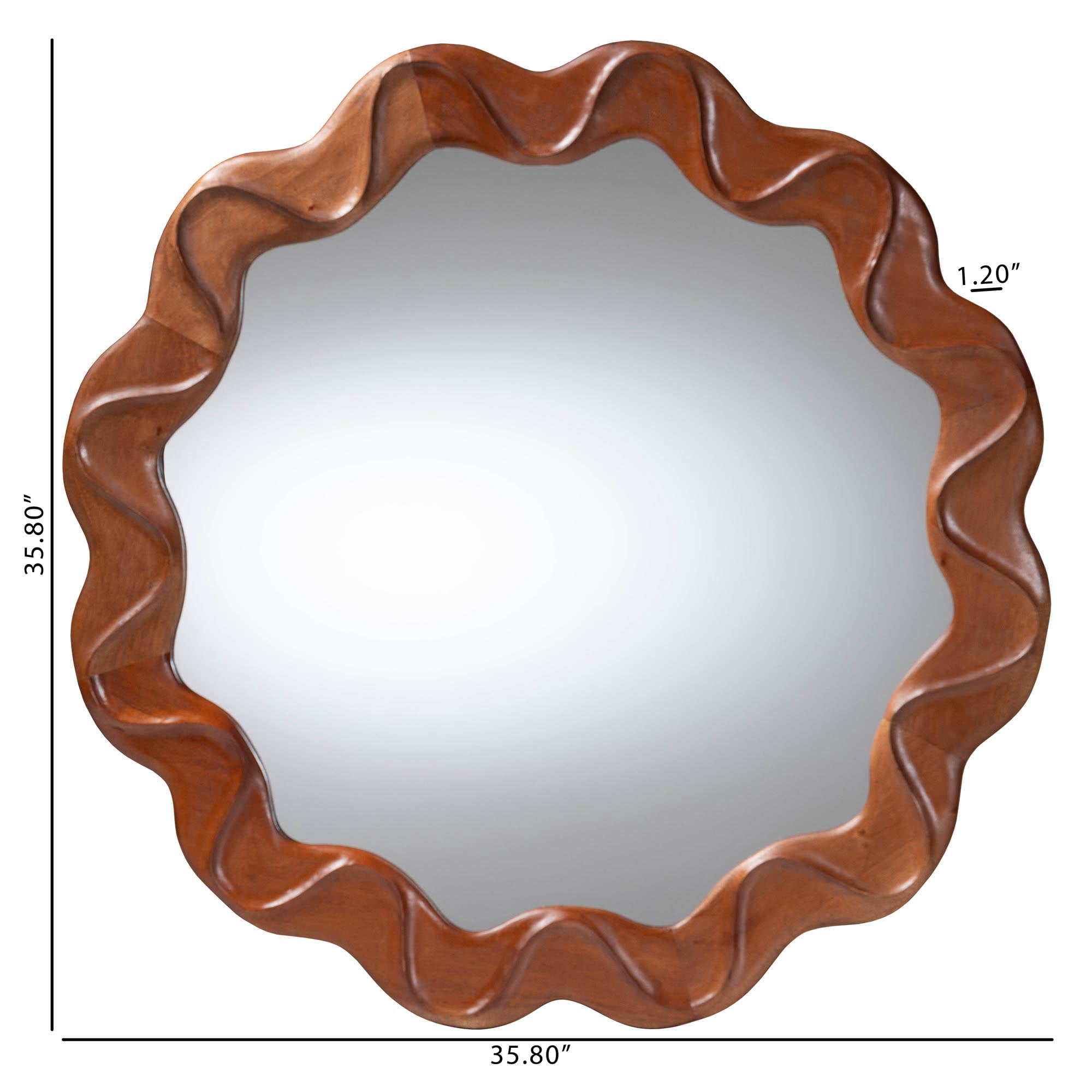 bali & pari Bahati Boho Mirror, Mahogany Brown