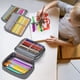 thumbnail image 5 of Estuche de lápices de gran capacidad con 72 compartimentos y cremallera, con fundas extraíbles, para organizar y guardar útiles escolares, de arte y de oficina. Aestivo | Gris | AESTIVO, 5 of 7