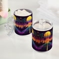 thumbnail image 2 of Yayeee 2 Pack Qtip Holder Bathroom Cotton Swab Canister with Lid Clear Dispenser Set, Neon Road, 2 of 6