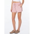 thumbnail image 4 of Celebrity Pink Women's and Women's Plus Lace Trim Tie Front Short, Sizes XS-4X, 4 of 8