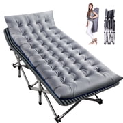 NAIZEA 75 Folding Camping Bed for Adult, Sleeping Cot Guest Bed with Mattress, Folding Camping Cot with Carry Bag