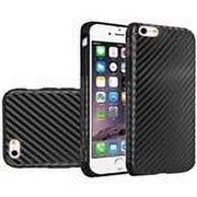 GSA Carbon Fiber TPU Rubber Candy Skin Case for iPhone 6 Plus/6s Plus - Black