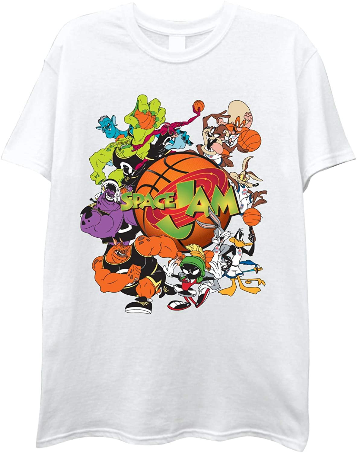 space jam Mens Classic Shirt - Tune Squad Marvin & Bugs Bunny Tee 90s ...