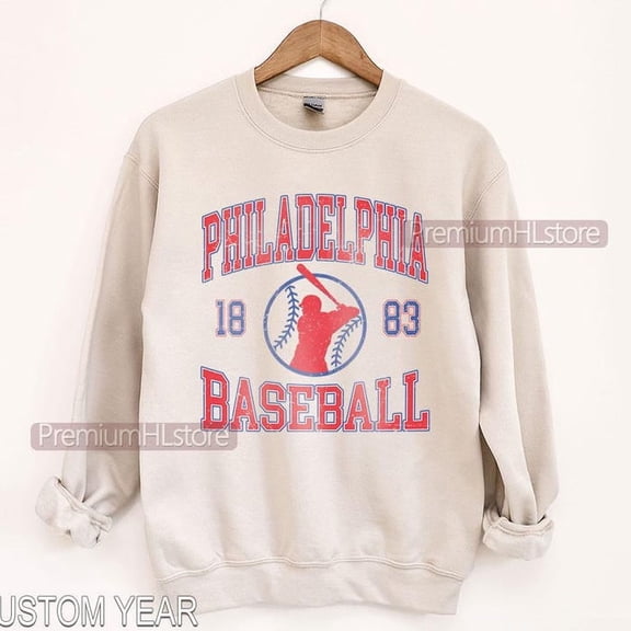 Philadelphia Baseball sweatshirt crewneck, Philadelphia baseball Tee, Vintage Baseball Crewneck, Philadelphia baseball Tee, Custom Baseball