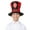 Red, variant on Dress-Up-America Playing Cards Hat for Adults - Whimsical Novelty Top Hat - Card Game Hat - Wonderland Costume Party Hat for Themed Events (Red)