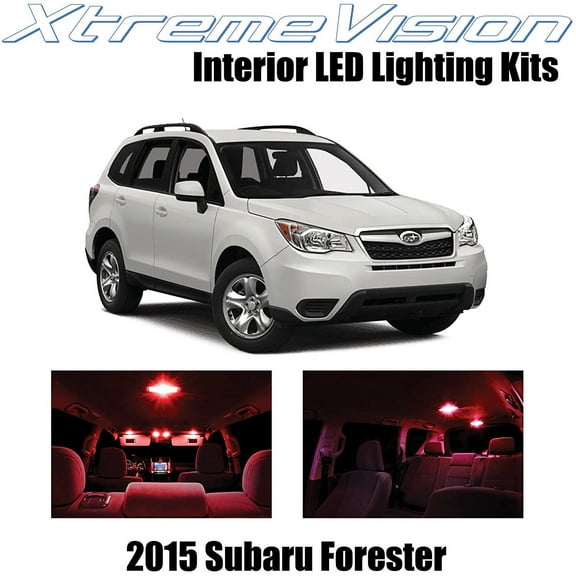 XtremeVision Interior LED for Subaru Forester 2015  8 pcs Red Interior LED Kit   Installation Tool