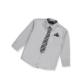 thumbnail image 3 of Kids World Boys’ Dress Shirt & Tie (Patterns May Vary) Color: light gray Size: 12, 3 of 3