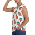 thumbnail image 3 of Balery Strawberries Men's Sleeveless Muscle Shirts Workout Tank Top, Moisture Wicking, Odor Protection-XX-Large, 3 of 8