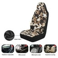 thumbnail image 4 of Binienty Brown Camo Print Car Seat Covers Front Seats Only Elastic Polyester Bucket Seat Covers Anti-Scratch Breathable Easy to Install Universal for Cars SUV/Trucks/Sedans, 4 of 8