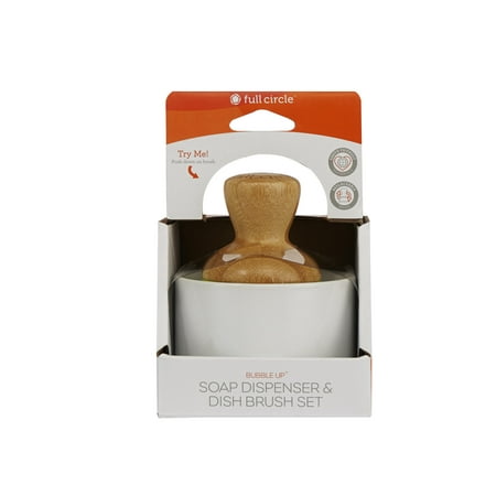 Full Circle Bubble Up Soap Dispenser and Dish Brush Set