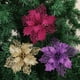 thumbnail image 3 of Decoraciones navideñas Adornos para árboles de Navidad Flor de simulación navideña Adorno navideño 5 Piezas Regalos de Navidad, 3 of 4