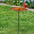thumbnail image 4 of YOHAVEN Bird Bath Feeder Stand 20"x8" Iron Garden Bird Feeder Retractable Height Adjustable Bird Bath Flower Insert for Patio Yard Lawn Outdoor Decoration Garden Decor Attracting Birds, 4 of 6